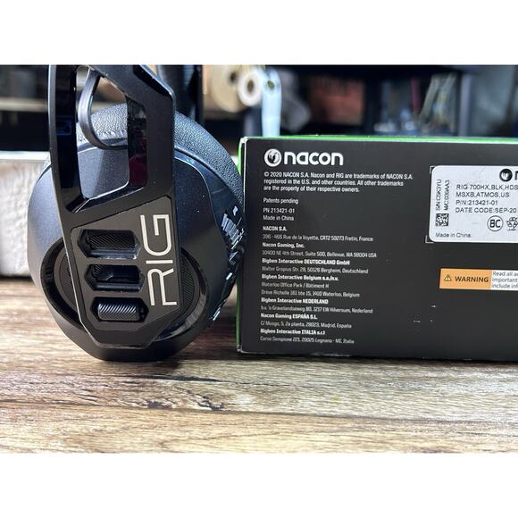 NACON RIG 700HX Black Ear-Cup (Over the Ear) Headset for Xbox One/Series X|S New - Picture 3 of 16